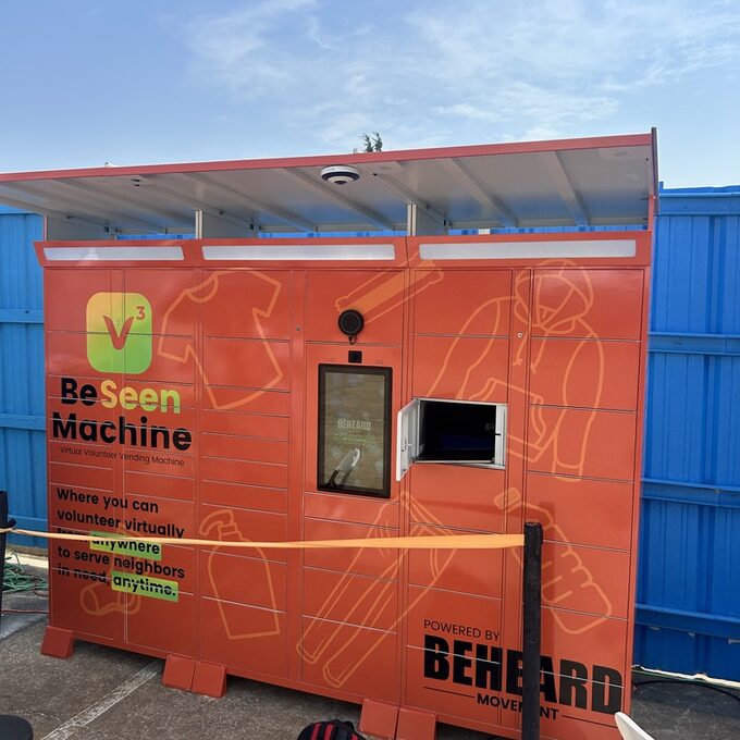 A BeSeen machine installed and running outdoors